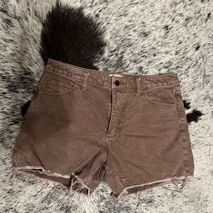Brown/Mauve Women's Denim Shorts